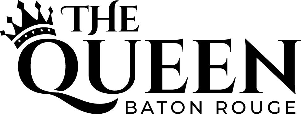 The Queen Baton Rouge Logo Black